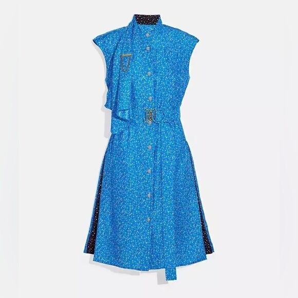Coach • Dot Sleeveless Dress With Belt - Picture 1 of 5